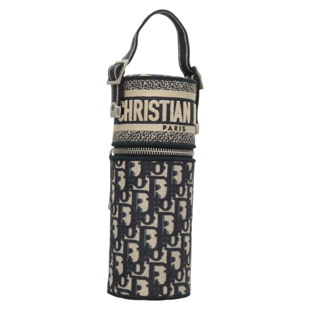 Christian Dior Oblique Fragrance Case Accessory Case Canvas Navy Auth 124067